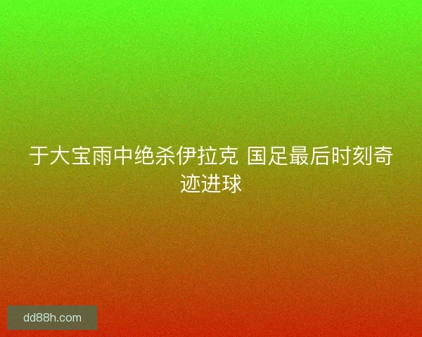 于大宝雨中绝杀伊拉克 国足最后时刻奇迹进球